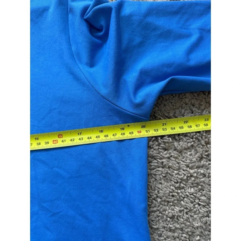 Polo Golf Ralph Lauren Mens Blue Quarter Zip Pullover Wicking Performance Large‎